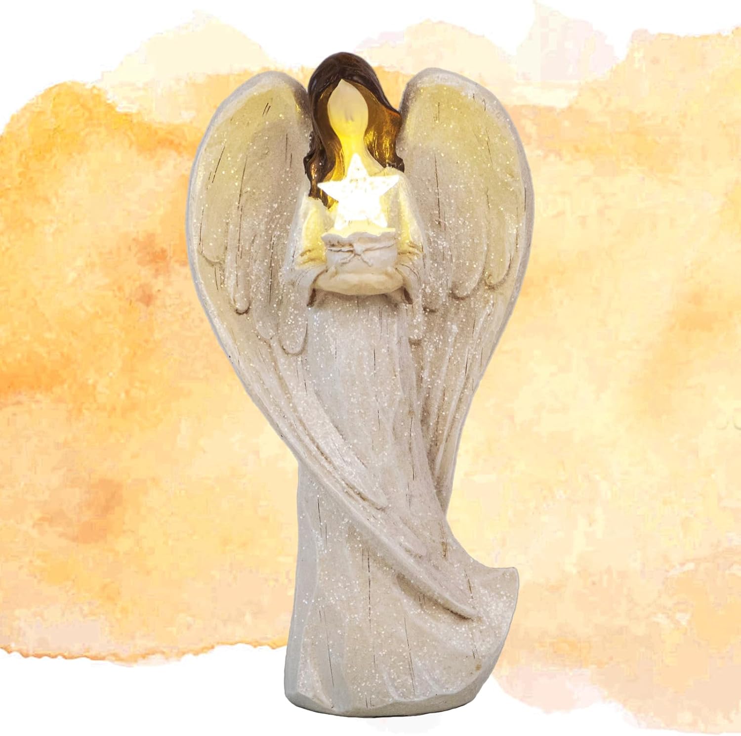 Hodao 8.9 Inch Angel Figurines Praying Home Decorations