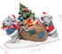 Hodao Christmas Mice Figurines with Gifts – Holiday Mouse Decorations with Xmas Hat Details – Festive Christmas Table, Mantel, and Home Decor Ornaments
