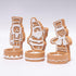 Hodao Christmas Gingerbread Figurines Set of 3, Cute Gingerbread Christmas Man Decor, Holiday Party Tabletop Decoration for Home, Kitchen, Living Room Decor
