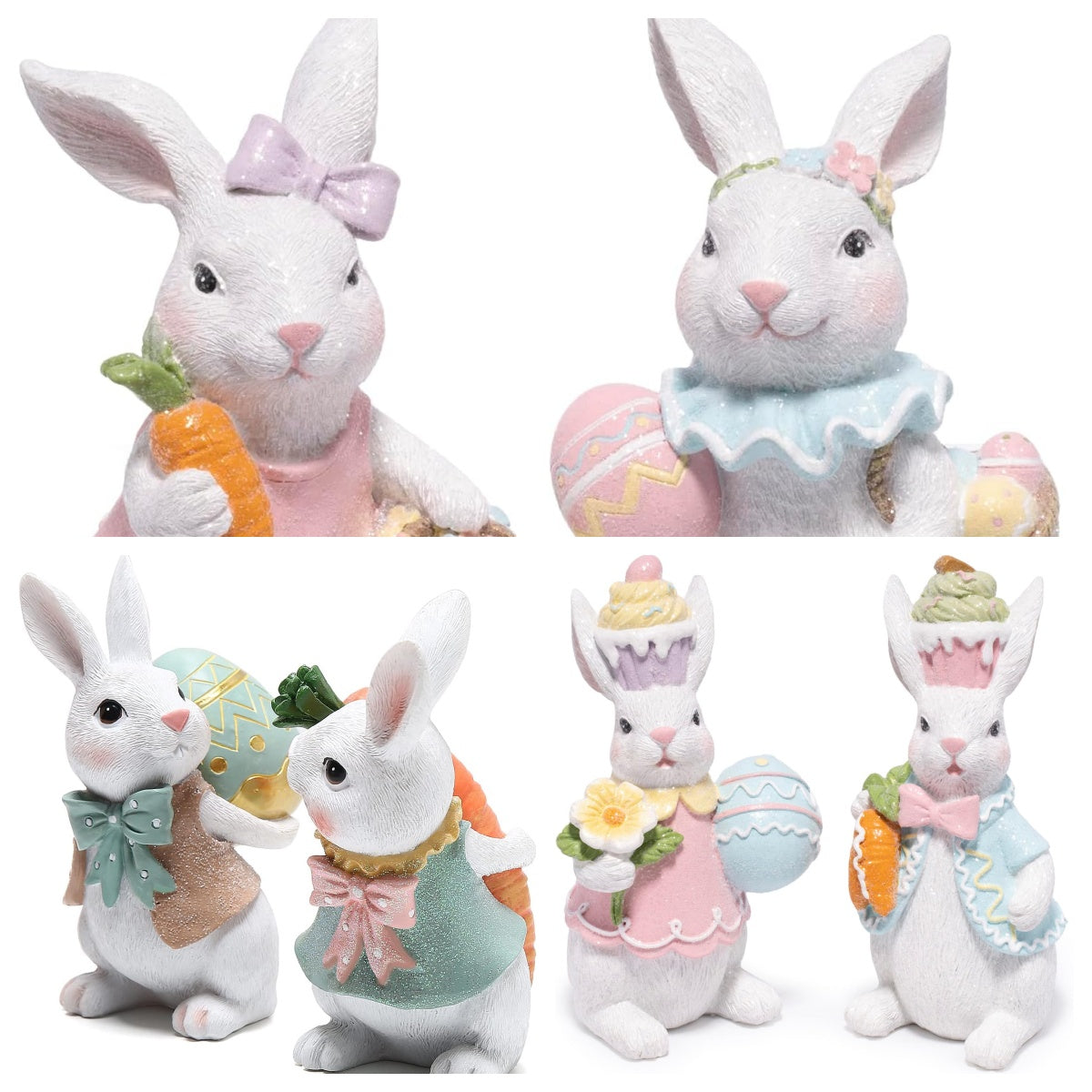 Hodao Easter Bunny Resin Figurines Collection