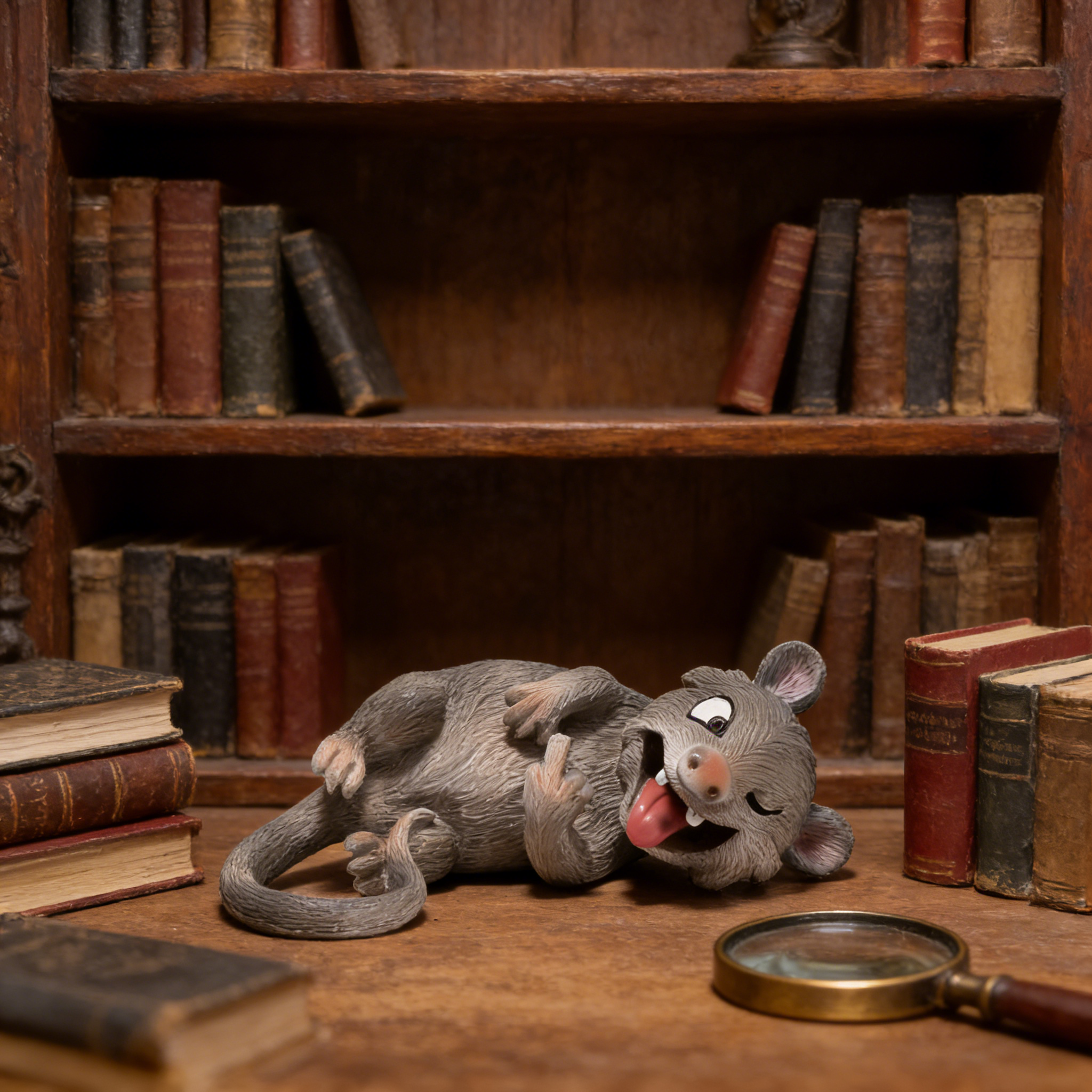 Hodao Hilarious Laughing Opossum Figurine, Novelty Gag Gift for Adults, Desk & Car Decor