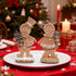 Hodao Gingerbread Couple Figurines – Christmas Resin Decorations for Indoor Home Decor, Cute Gingerbread Man and Woman Ornaments, Holiday Figurines for Living Room, Bedroom, Table, and Gift