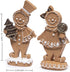 Hodao Gingerbread Couple Figurines – Christmas Resin Decorations for Indoor Home Decor, Cute Gingerbread Man and Woman Ornaments, Holiday Figurines for Living Room, Bedroom, Table, and Gift