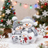 Hodao Snowman Family Figurines Christmas Decor – Hand-Painted Resin Decorations with Hats, Scarves & Glitter, Indoor Holiday Ornaments for Home, Bedroom, Mantel, Tabletop Display & Heartwarming Gift