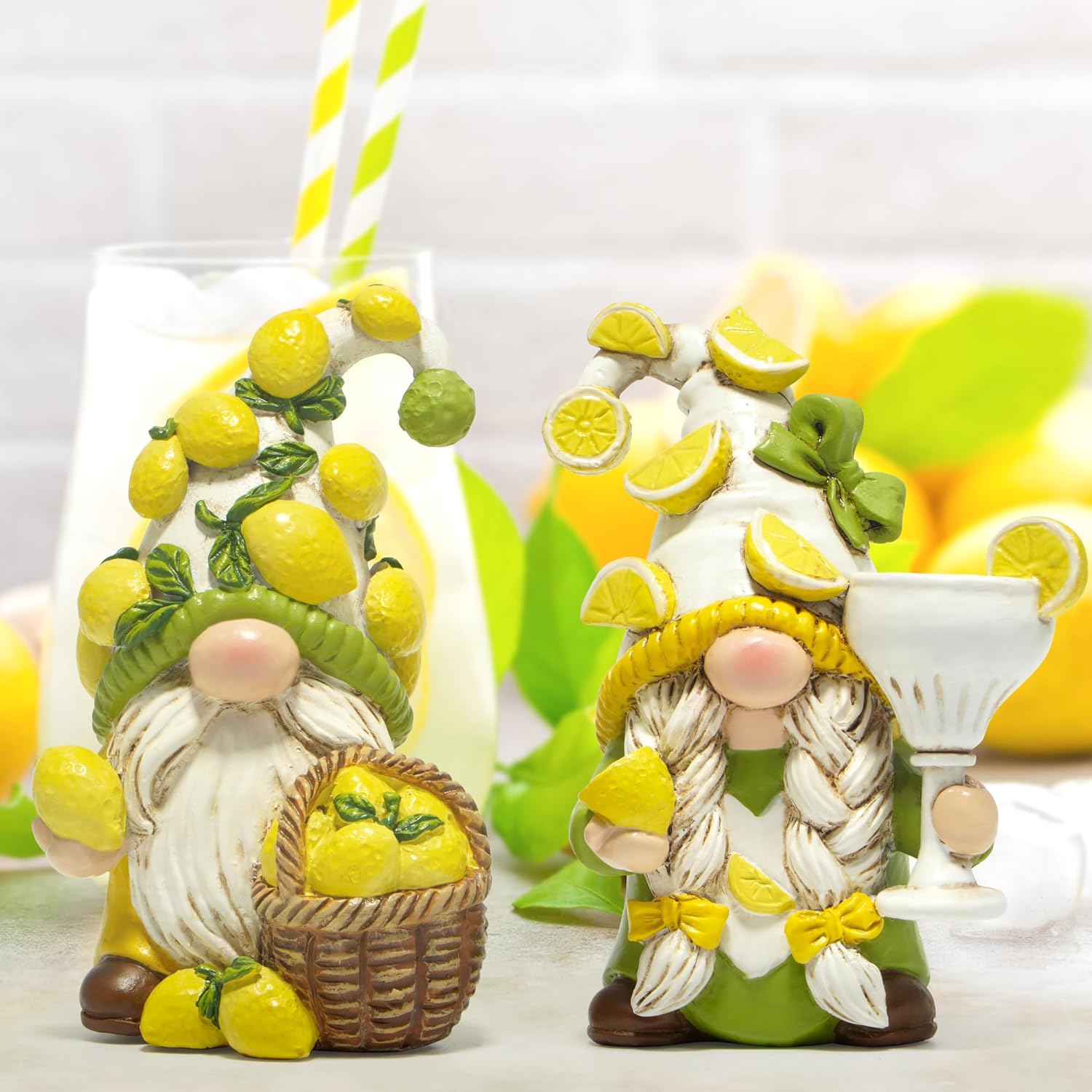 Lemon Gnomes Set 2 Lemon Decoration Summer Decorations for Home