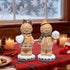 Hodao Gingerbread Couple Figurines Set of 2 – Resin Christmas Decorations for Home, Indoor Table Decor, Cute Gingerbread Man & Girl Ornaments with Heart and Candy, 7.5" Tall Mini Collectible Gift