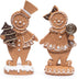 Hodao Gingerbread Couple Figurines – Christmas Resin Decorations for Indoor Home Decor, Cute Gingerbread Man and Woman Ornaments, Holiday Figurines for Living Room, Bedroom, Table, and Gift