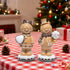 Hodao Gingerbread Couple Figurines Set of 2 – Resin Christmas Decorations for Home, Indoor Table Decor, Cute Gingerbread Man & Girl Ornaments with Heart and Candy, 7.5" Tall Mini Collectible Gift
