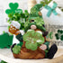 Hodao Green St Patrick's Day Handmade Gnome 6" H Resin Standing Figurine - Irish Elf Scandinavian Yule Nordic Spring Home Holiday Indoor Decorations
