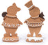 Hodao Gingerbread Couple Figurines – Christmas Resin Decorations for Indoor Home Decor, Cute Gingerbread Man and Woman Ornaments, Holiday Figurines for Living Room, Bedroom, Table, and Gift