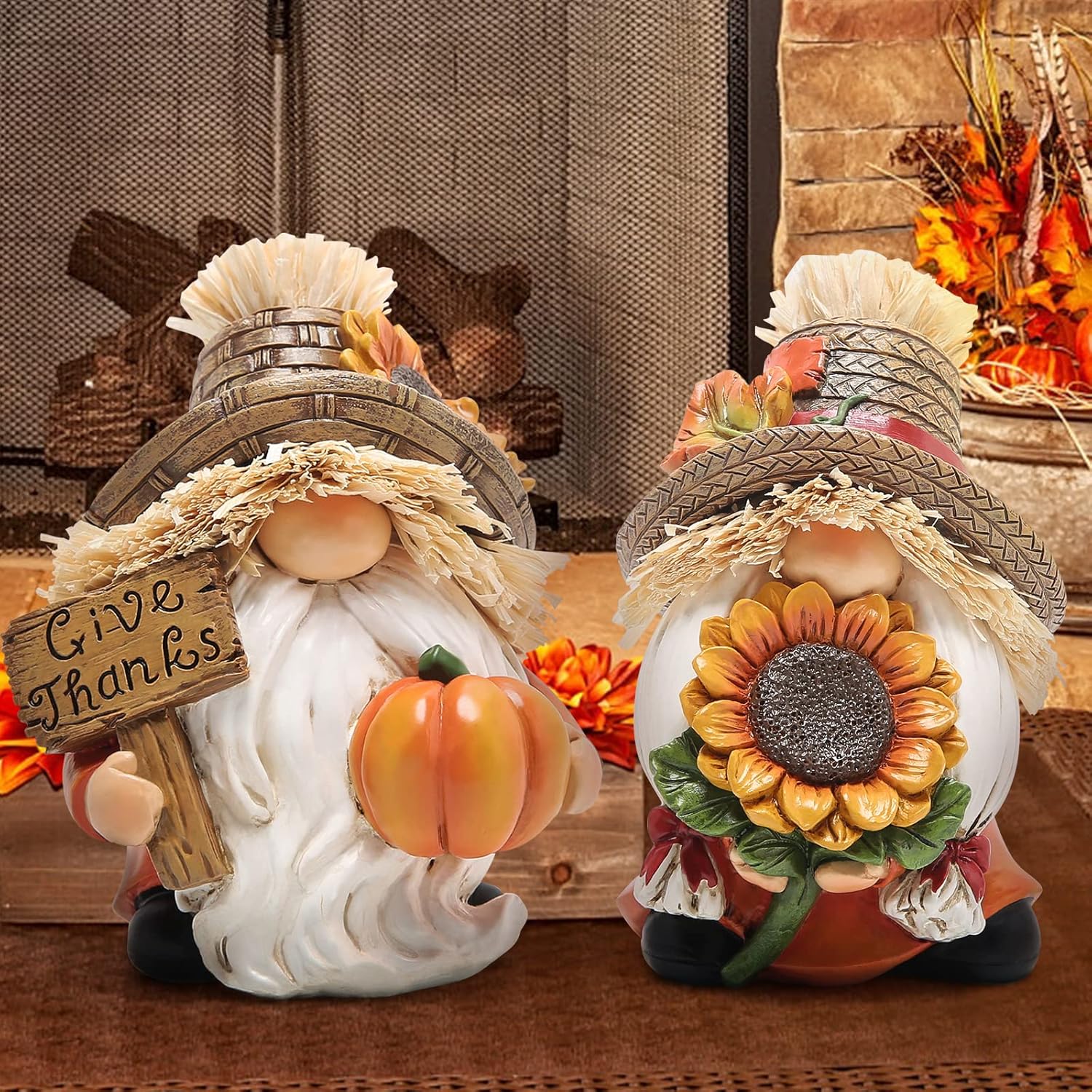 Hodao Fall Thanksgiving Scarecrow Gnomes Table Decorations for Tables Thanksgiving Gifts