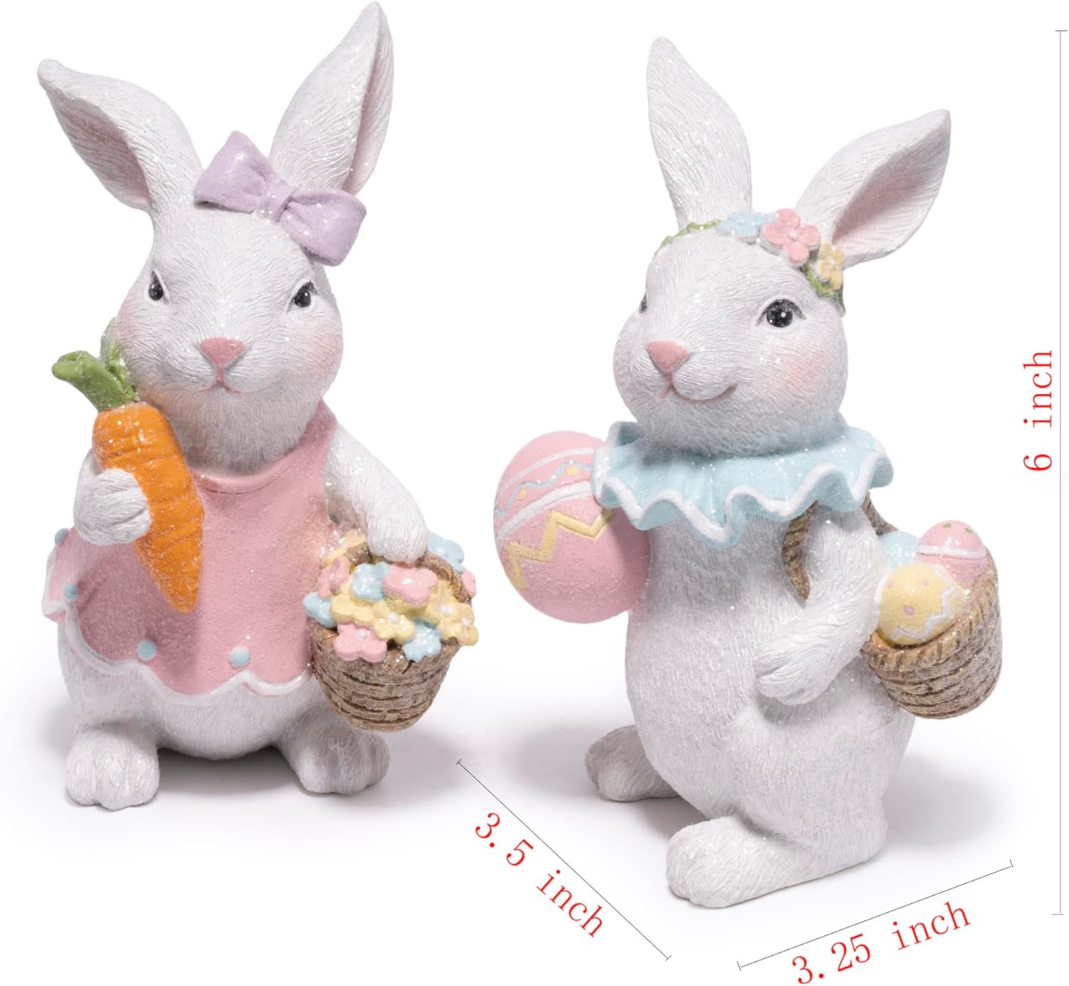 Hodao Easter Bunny Resin Figurines Collection