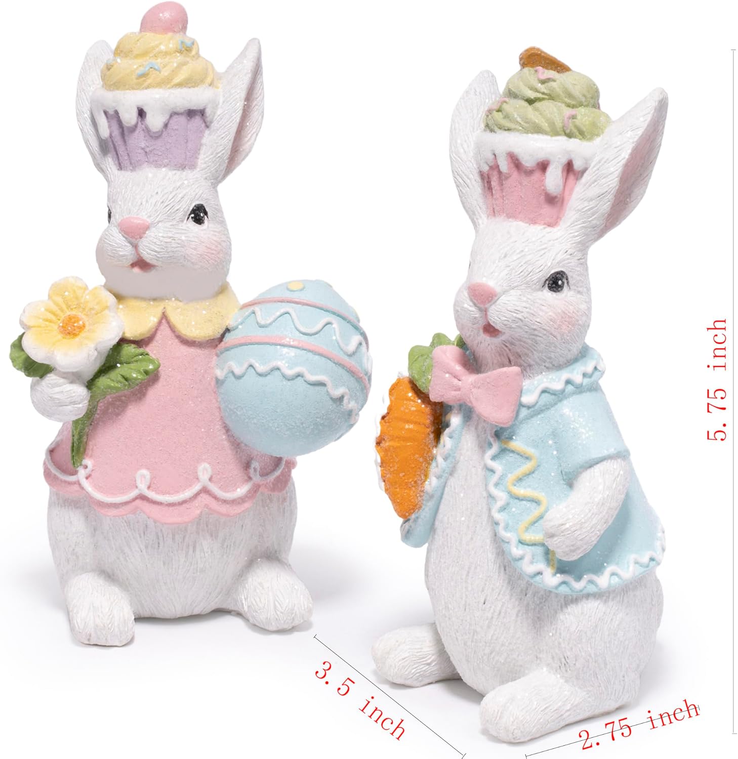 Hodao Easter Bunny Resin Figurines Collection