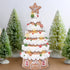 Hodao Christmas Village House Decorations Gingerbread House with Christmas Tree Theme, Battery-Powered (2 AAA) 8.6" H Resin Christmas Tree Decor for Indoor Festive Home or Christmas Party (Tree-1)