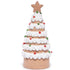 Hodao Christmas Village House Decorations Gingerbread House with Christmas Tree Theme, Battery-Powered (2 AAA) 8.6" H Resin Christmas Tree Decor for Indoor Festive Home or Christmas Party (Tree-1)