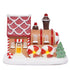 Hodao Christmas Decorations Gingerbread House Train Decor Figurine Battery Operated (2 AAA)-5.7”L Resin Christmas Village Houses for Festive Holiday Decor Indoor Xmas Party and Home Display (Train)