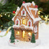 Hodao Christmas Decorations Gingerbread House Decor Figurine, Battery-Powered (2 AAA), 8" H Resin Christmas Village Houses-Festive Indoor Home Christmas Party Display (Christmas Village Houses 8")