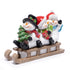 Hodao Christmas Snowman Sled Figurines, Resin Holiday Decorations with Three Snowmen, Winter Tabletop Ornaments, Festive Mantel and Tiered Tray Accents, for Family and Friends