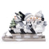 Hodao Christmas Snowman Sled Figurines, Resin Holiday Decorations with Three Snowmen, Winter Tabletop Ornaments, Festive Mantel and Tiered Tray Accents, for Family and Friends