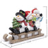 Hodao Christmas Snowman Sled Figurines, Resin Holiday Decorations with Three Snowmen, Winter Tabletop Ornaments, Festive Mantel and Tiered Tray Accents, for Family and Friends