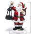 Hodao Christmas Santa Figurine with Lantern, Hand-Painted Resin Santa Claus Statue Holding Gift Bag, Holiday Tabletop Decoration for Home, Mantel, Shelf, Décor Accent