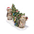 Hodao Christmas Hedgehog Figurines Decorations – Resin Hedgehog Carrying Christmas Tree Ornaments with Santa Hats, Hand-Painted Winter Decor for Indoor Home, Bedroom, Shelf, Tabletop, and Gift Display