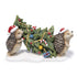 Hodao Christmas Hedgehog Figurines Decorations – Resin Hedgehog Carrying Christmas Tree Ornaments with Santa Hats, Hand-Painted Winter Decor for Indoor Home, Bedroom, Shelf, Tabletop, and Gift Display