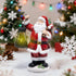 Hodao Christmas Santa Figurine with Lantern, Hand-Painted Resin Santa Claus Statue Holding Gift Bag, Holiday Tabletop Decoration for Home, Mantel, Shelf, Décor Accent