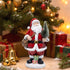 Hodao Christmas Santa Figurine Holding Tree, Hand-Painted Resin Santa Claus Statue with Gifts, Festive Holiday Decoration for Tabletop, Mantel, Shelf, Home Décor Accent