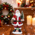 Hodao Christmas Santa Figurine Holding Tree, Hand-Painted Resin Santa Claus Statue with Gifts, Festive Holiday Decoration for Tabletop, Mantel, Shelf, Home Décor Accent