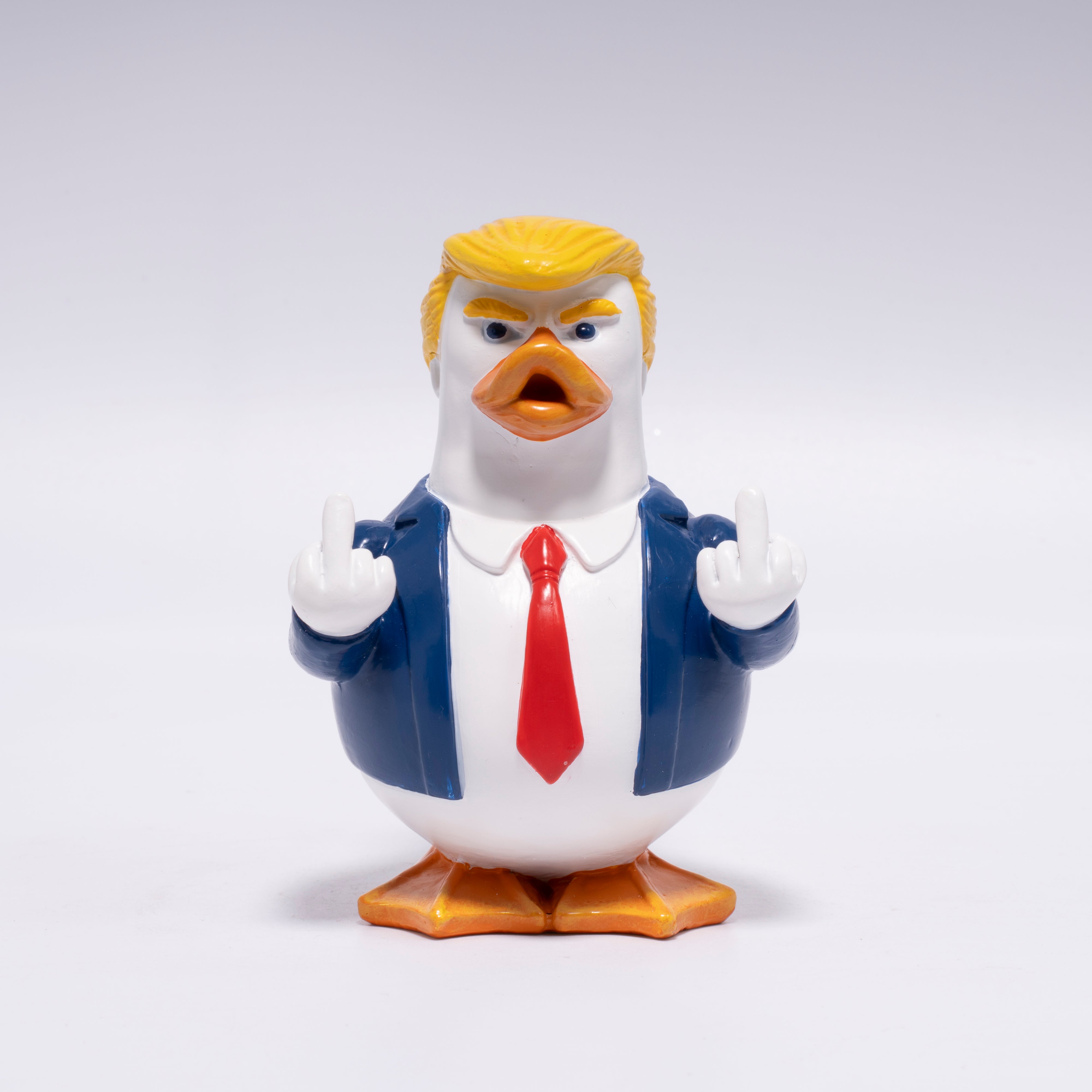 Hodao Funny Trump-Style Duck Figurine,  Novelty Gag Gift for Adults, Desk & Car Decor