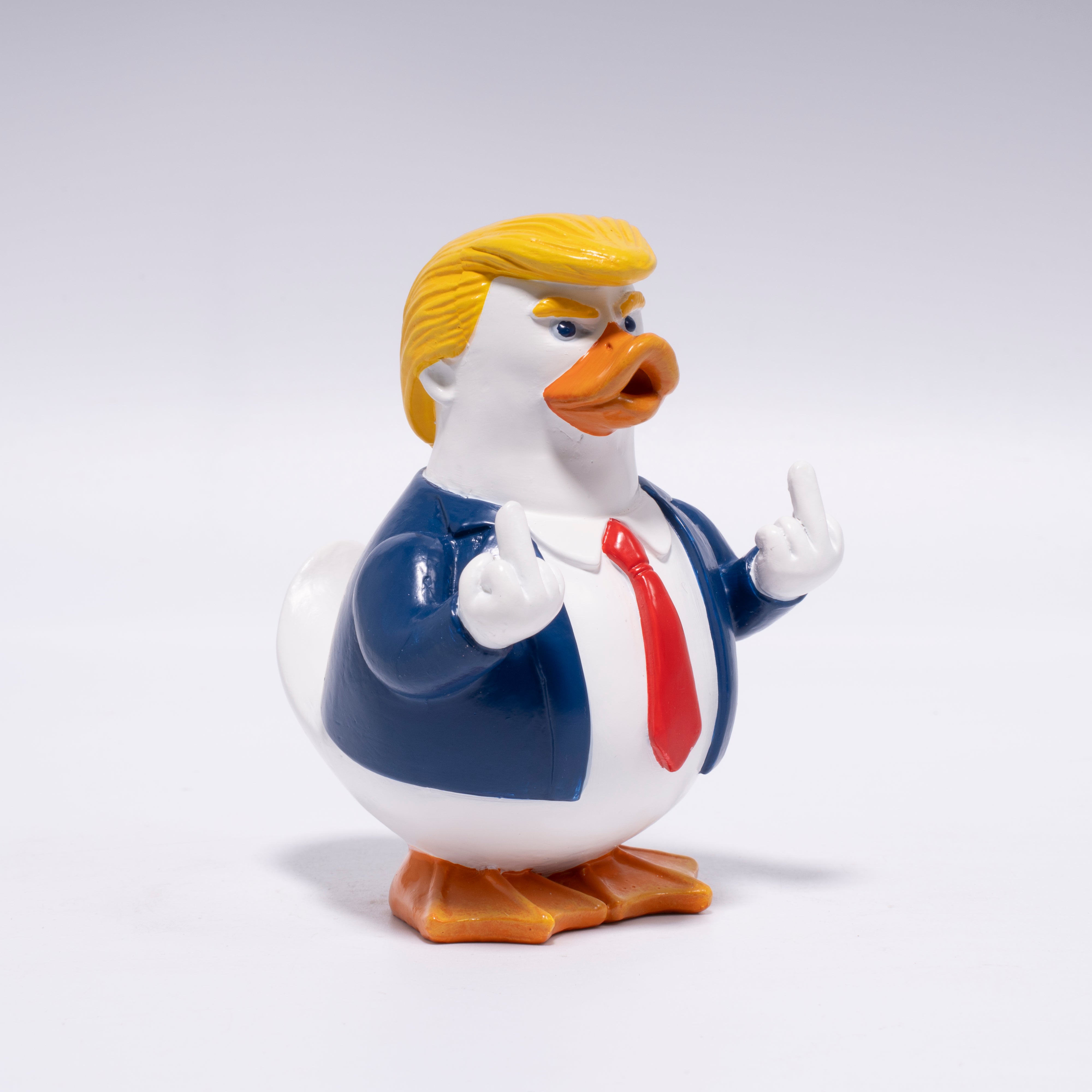 Hodao Funny Trump-Style Duck Figurine,  Novelty Gag Gift for Adults, Desk & Car Decor