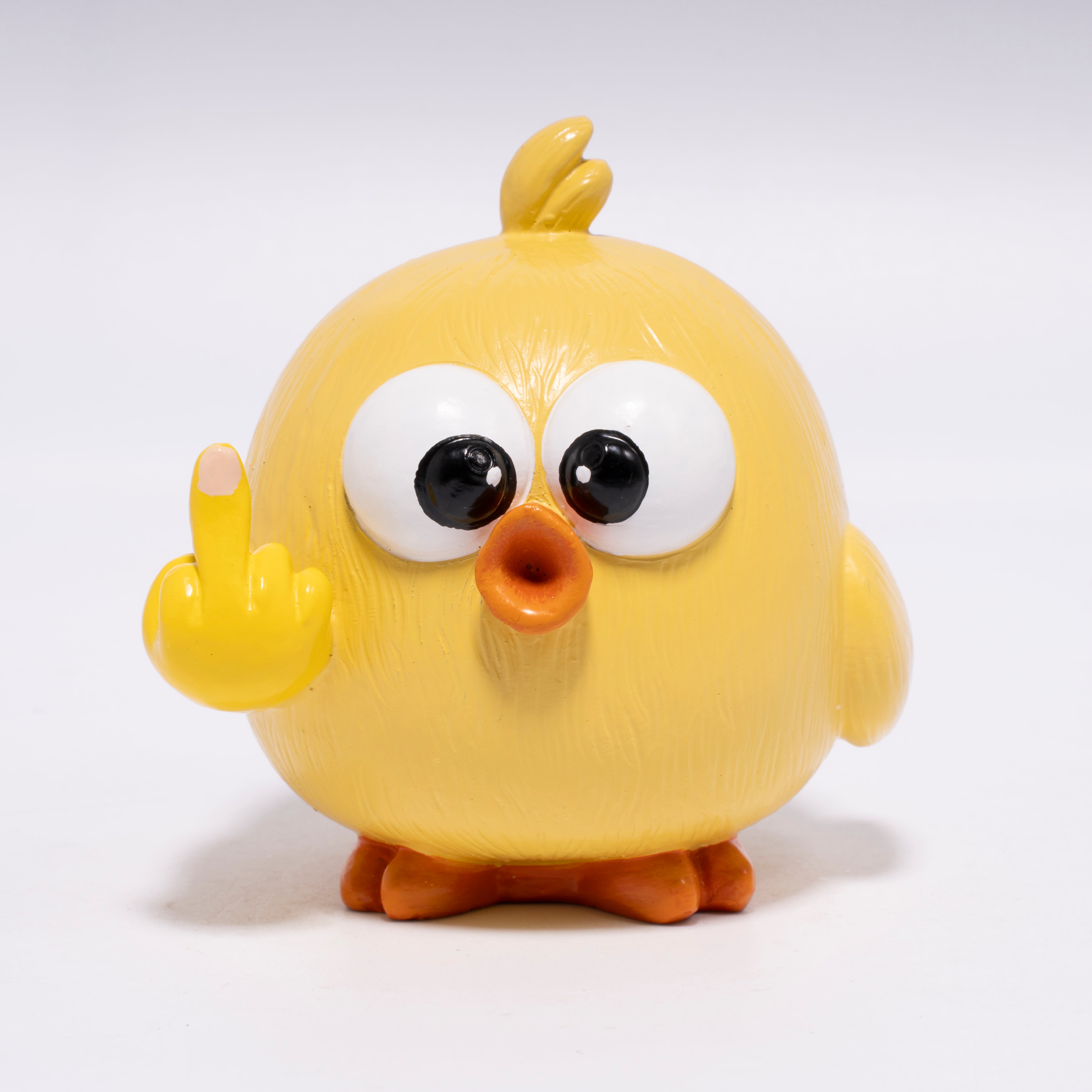 Hodao Cheeky Yellow Chick Figurine – Funny Attitude Desk Decor & Unique Gift for Home or Office
