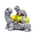Hodao  Solar Turtle Garden Statue with LED Succulent Lights, Resin Outdoor Tortoise Family Figurine, Waterproof Yard Lawn Patio Decor, Cute Animal Sculpture for Porch, Backyard, Gift