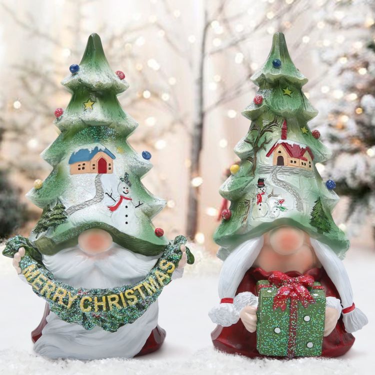 Hodao 2pcs Christmas Gnomes Decorations Handmade Scandinavian Gnomes