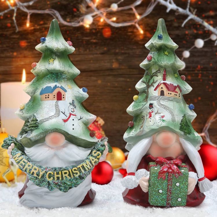 Hodao 2pcs Christmas Gnomes Decorations Handmade Scandinavian Gnomes