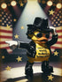 Hodao Michael Duck Figurine – Nostalgic Healing Decor & Heartwarming Free-Spirited Gift for Music Lovers
