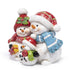 Hodao Snowman Family Figurines Christmas Decor – Hand-Painted Resin Decorations with Hats, Scarves & Glitter, Indoor Holiday Ornaments for Home, Bedroom, Mantel, Tabletop Display & Heartwarming Gift