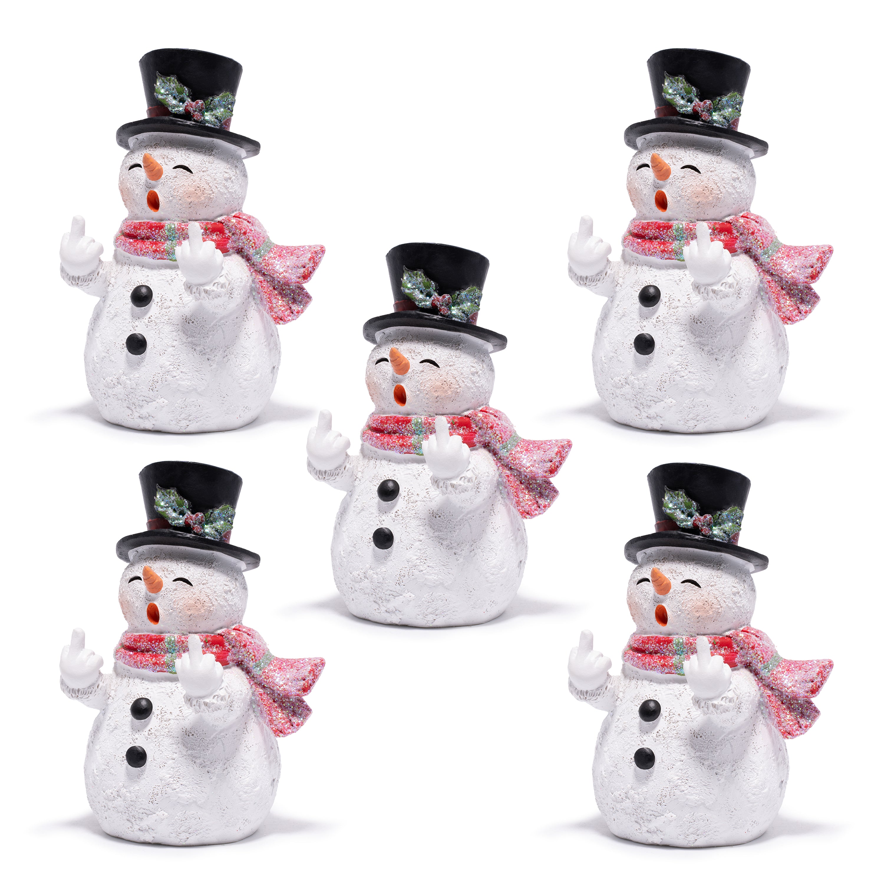 Hodao TikTok Viral Middle Finger Snowman – Naughty Christmas Decor & Funny Gag Gift for Adults