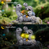 Hodao  Solar Turtle Garden Statue with LED Succulent Lights, Resin Outdoor Tortoise Family Figurine, Waterproof Yard Lawn Patio Decor, Cute Animal Sculpture for Porch, Backyard, Gift
