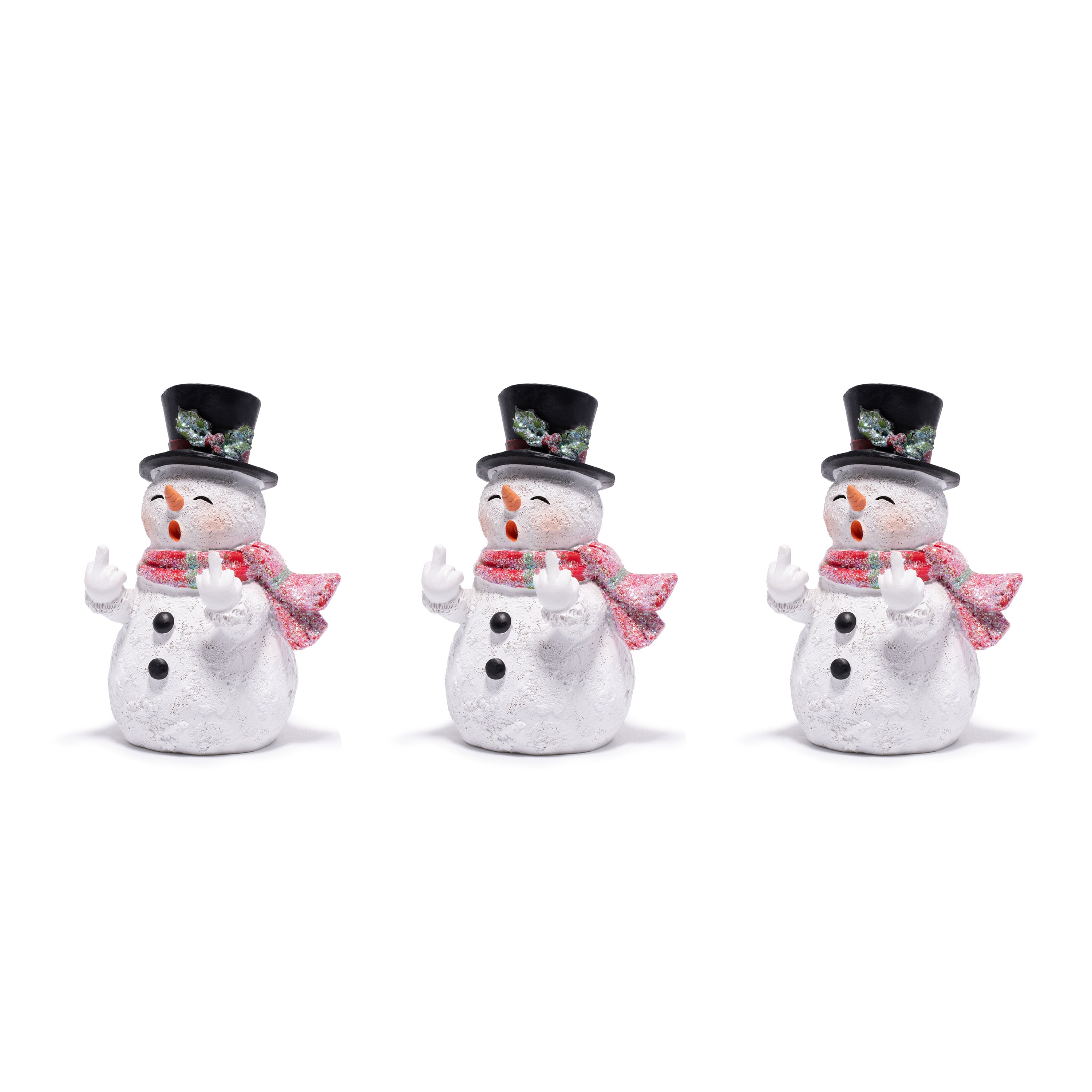Hodao TikTok Viral Middle Finger Snowman – Naughty Christmas Decor & Funny Gag Gift for Adults