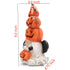 Hodao Stacked Orange Pumpkin Gnomes With Light