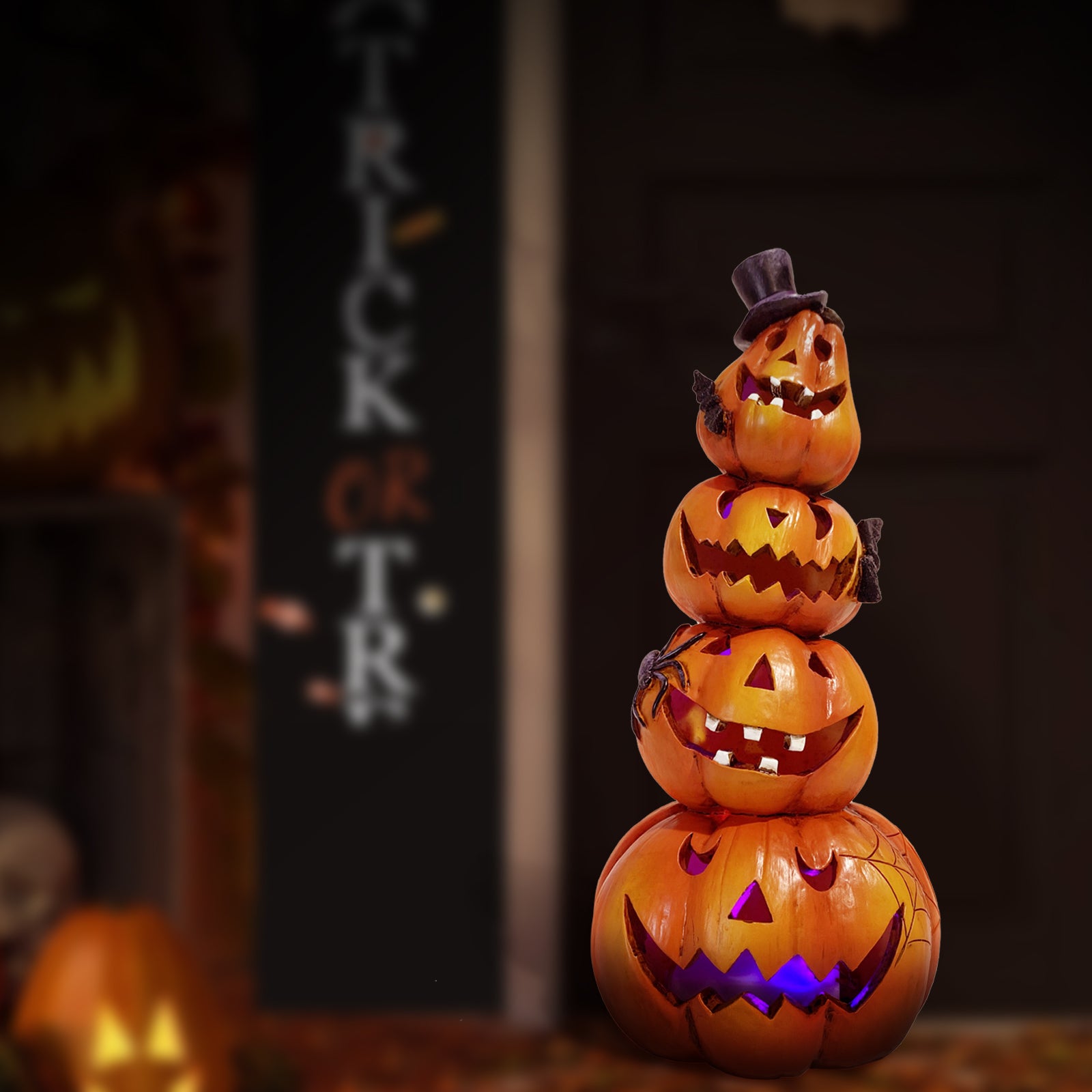 Hodao Halloween Stacked Pumpkin Decorations