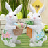 Hodao 2PCS Easter Bunny Couple Decorations