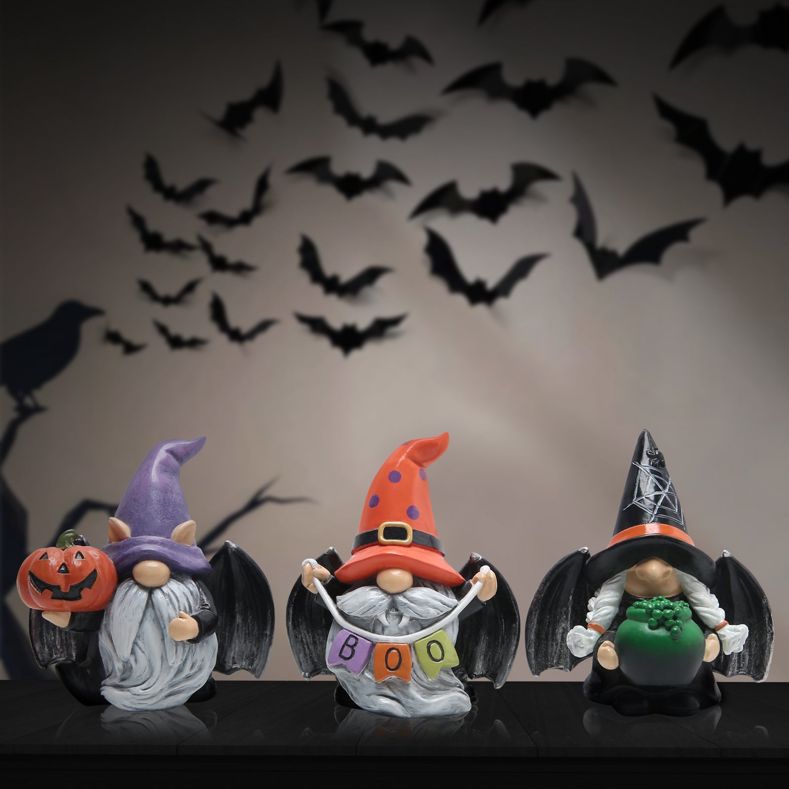 Hodao Halloween Bat Gnome 3PCS