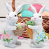 Hodao 2PCS Easter Bunny Couple Decorations