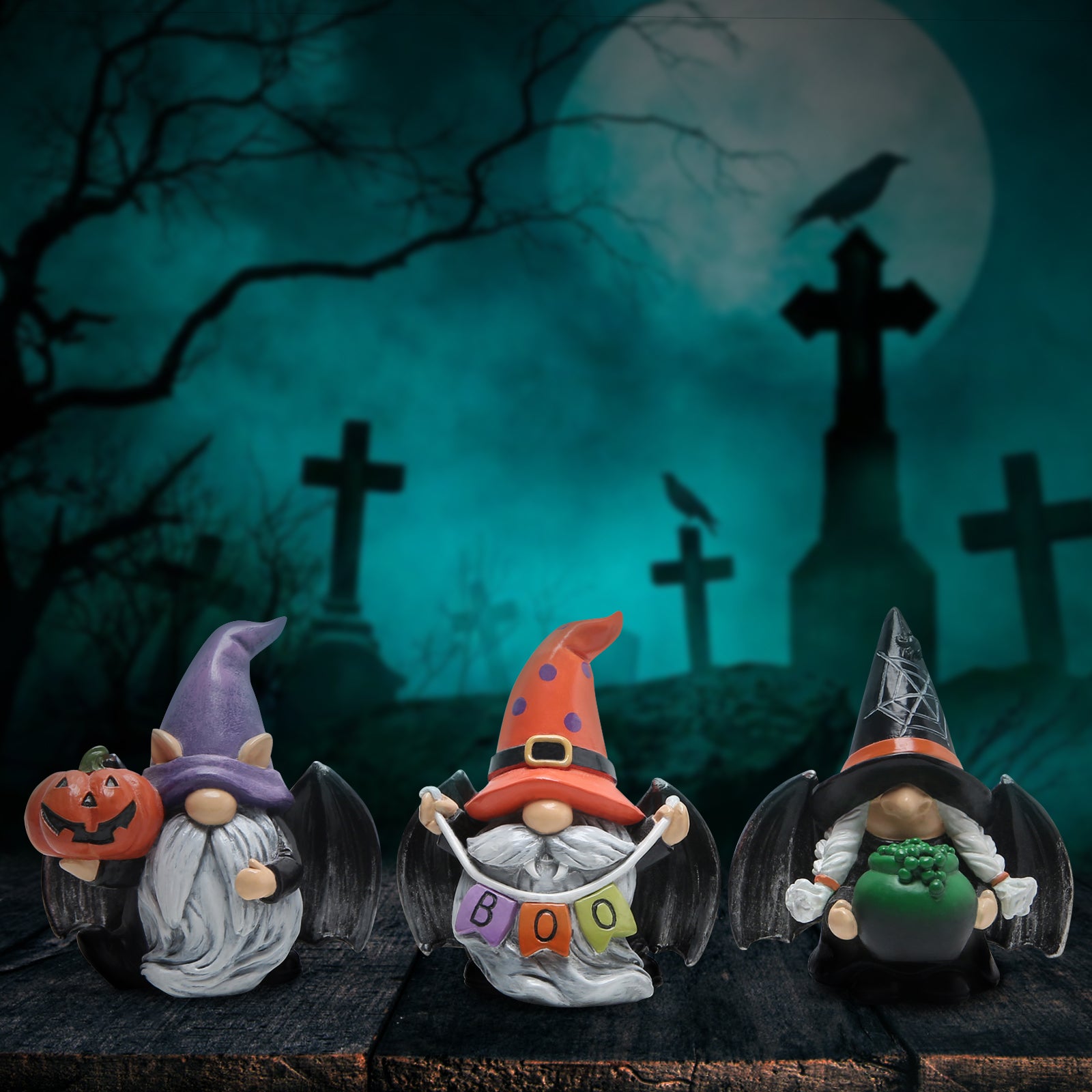 Hodao Halloween Bat Gnome 3PCS