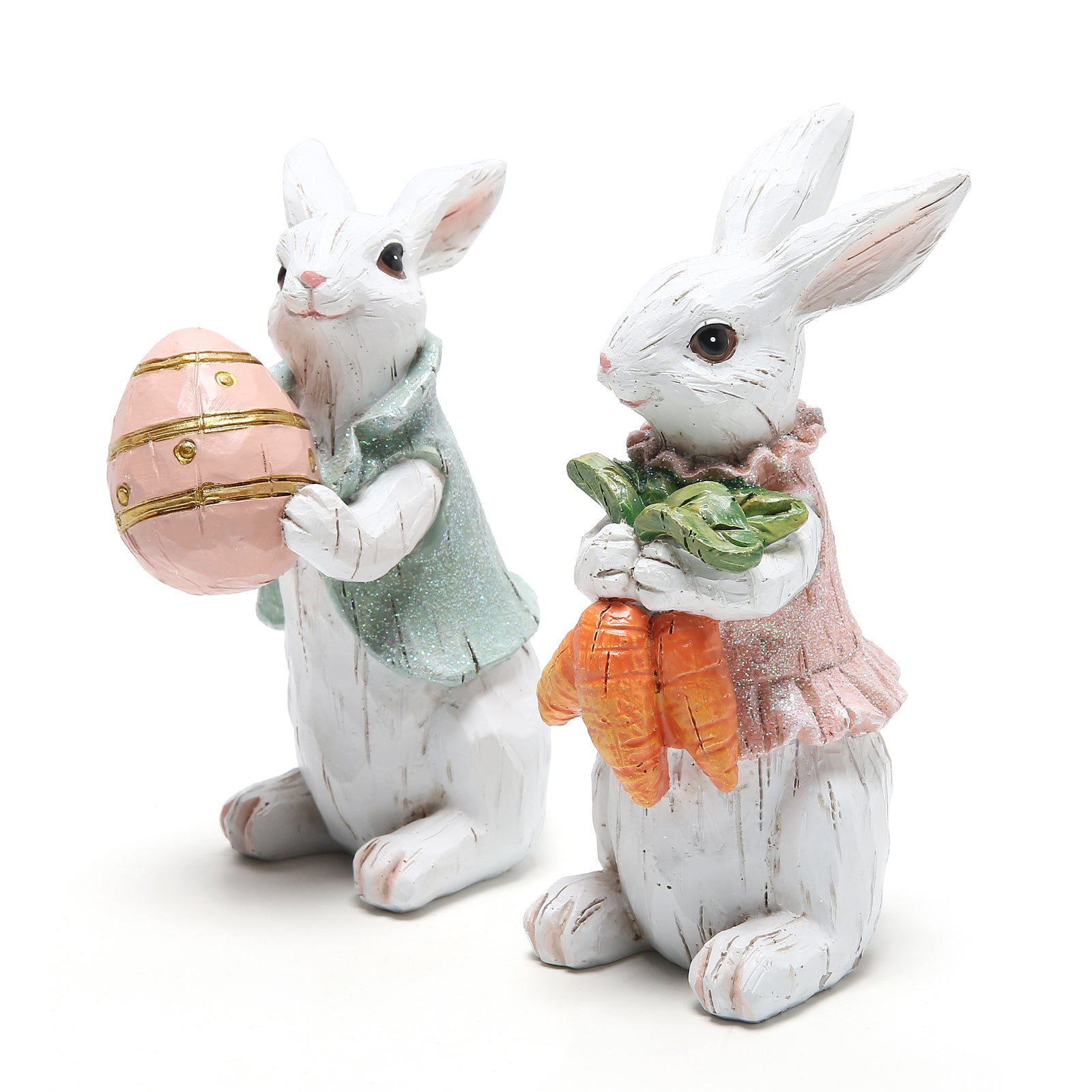 Hodao Easter Bunny Decorations Spring Home Decor Bunny Figurines