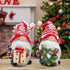 Hodao 2 PCS  Resin Gnomes Handmade Christmas Resin Gnomes