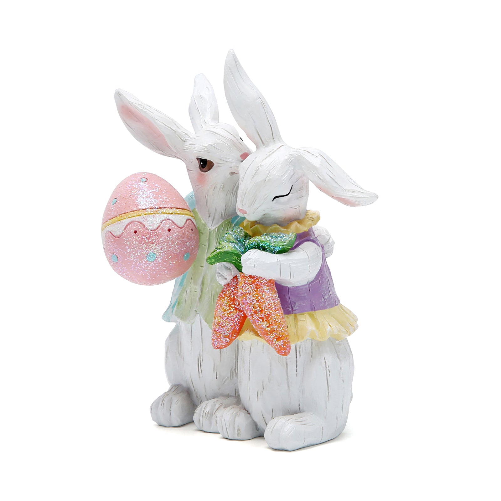 Hodao Easter Bunny Couple Decorations Spring Easter Rabbit Decors